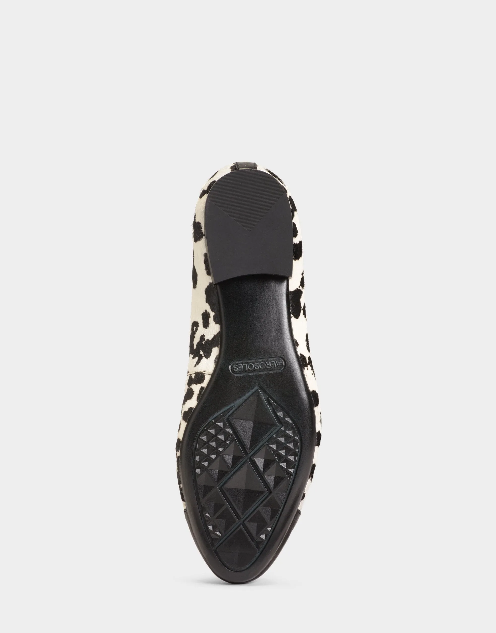 Aerosoles Women's Outrun Ballet Flat Bone Multi Black Spotted