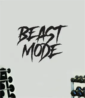 Beast Mode V7 Wall Decal Home Decor Bedroom Room Vinyl Sticker Art Teen Work Out Exercise Quote Gym Fitness Lift Strong Inspirational Motivational Health