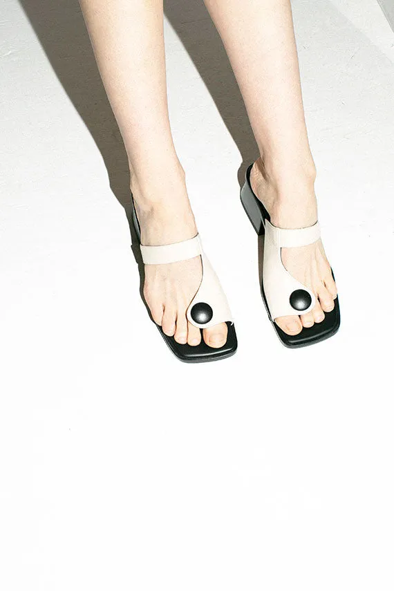 Black and White Moon Sandal