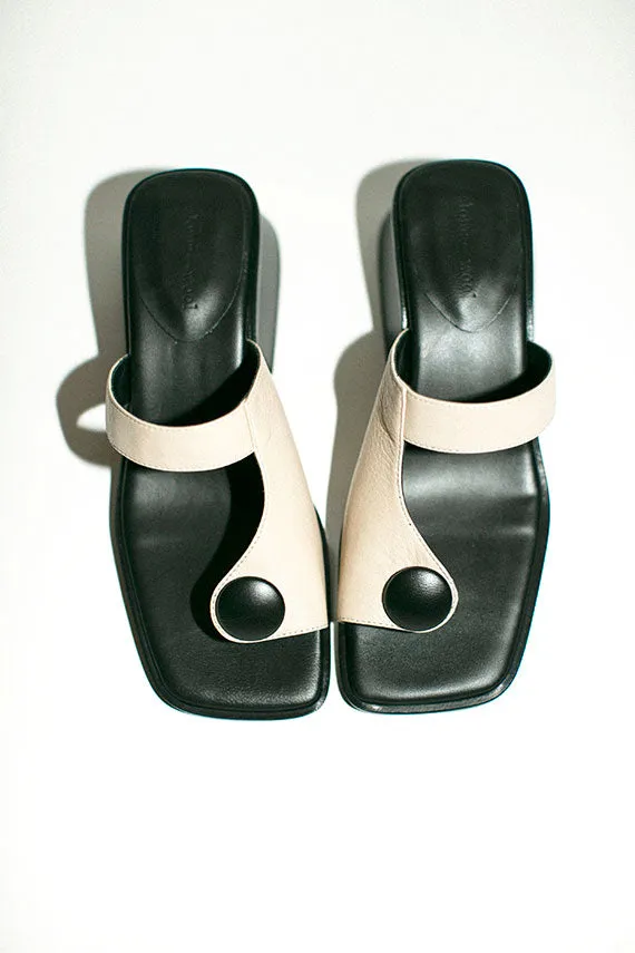 Black and White Moon Sandal
