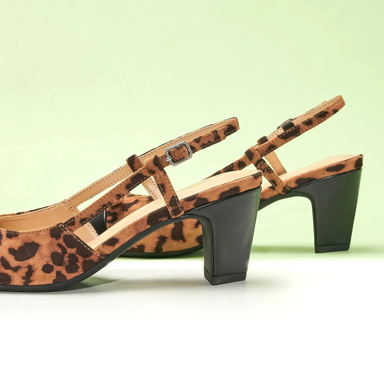 Bow Detail Colorblock Slingback Pumps (Jessica B)