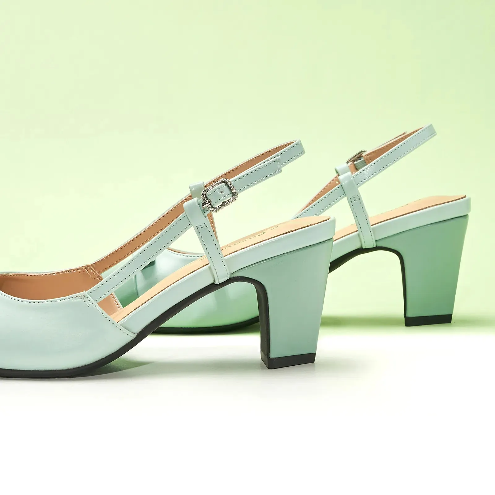 Bow Detail Colorblock Slingback Pumps (Jessica B)