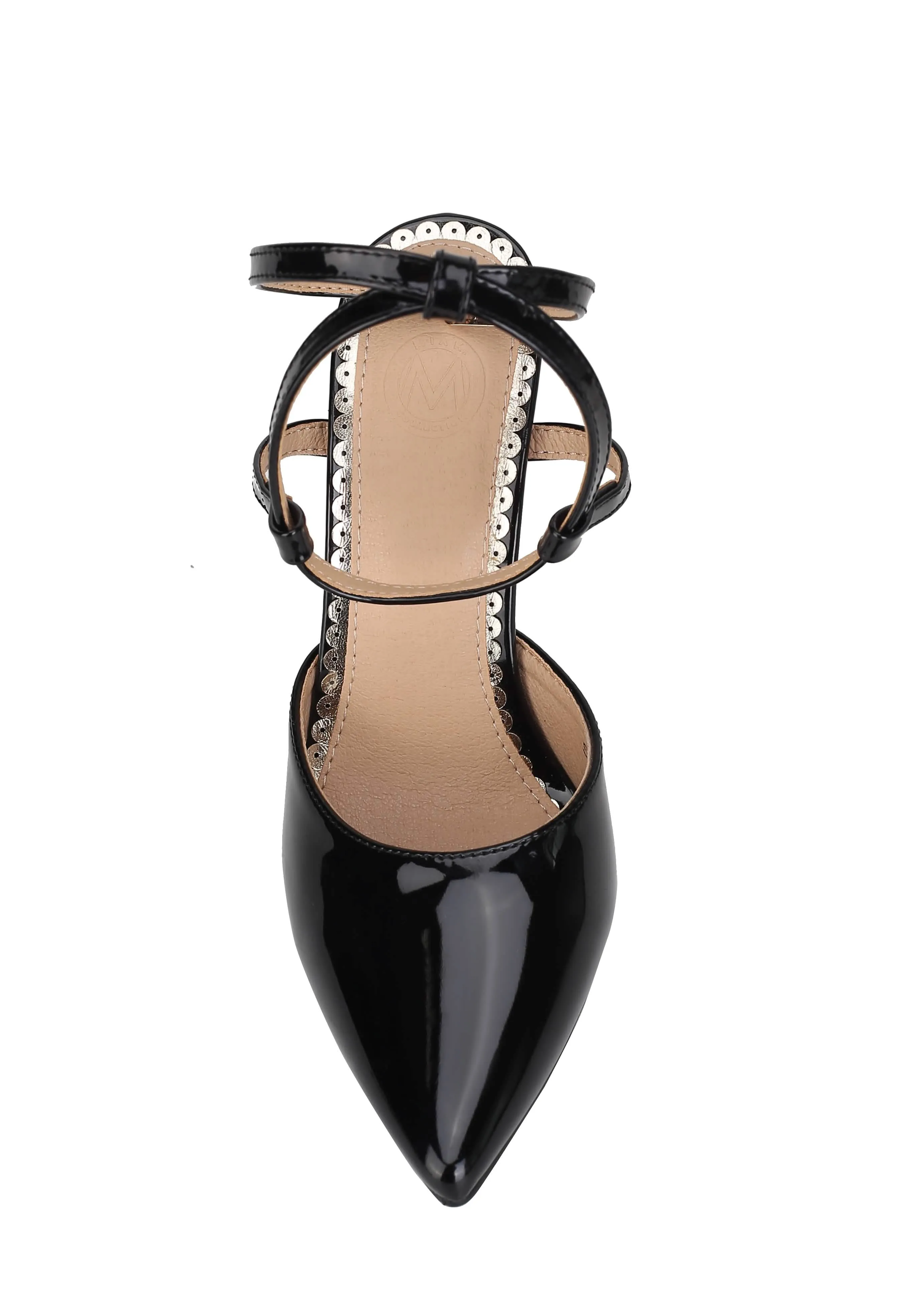 Brianna Chic Vegan Leather Stiletto Heels with Adjustable Ankle Strap