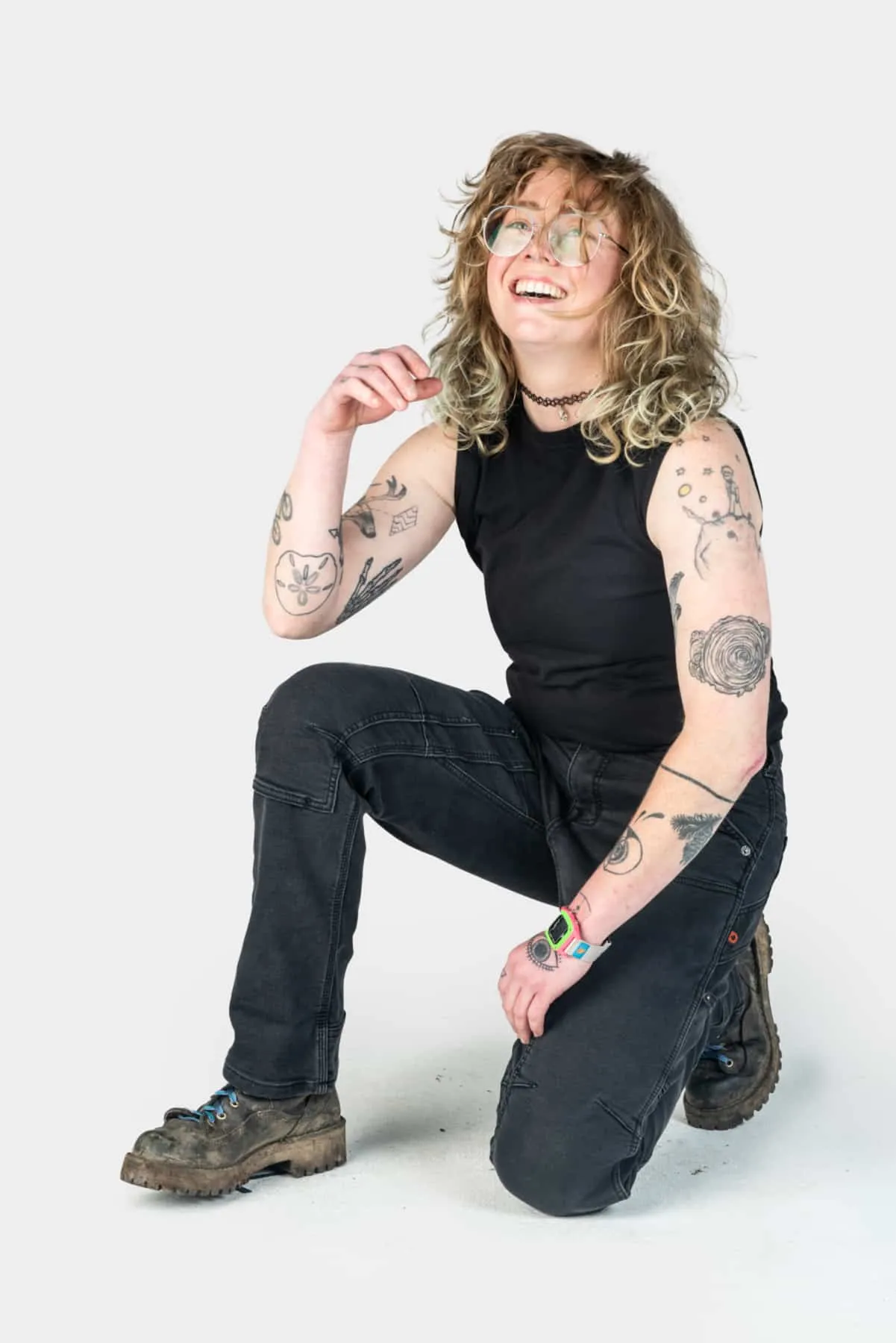 Britt Utility in Black Thermal Denim