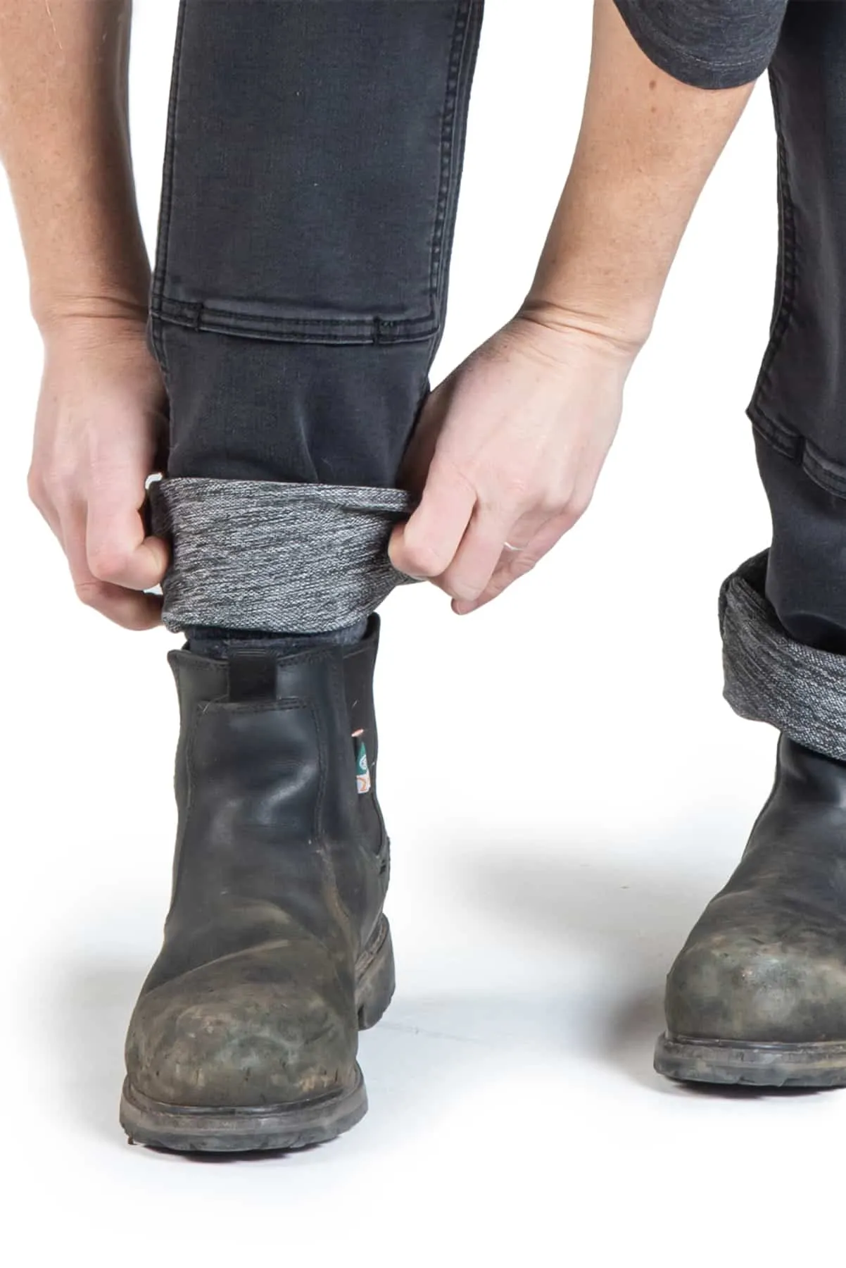Britt Utility in Black Thermal Denim