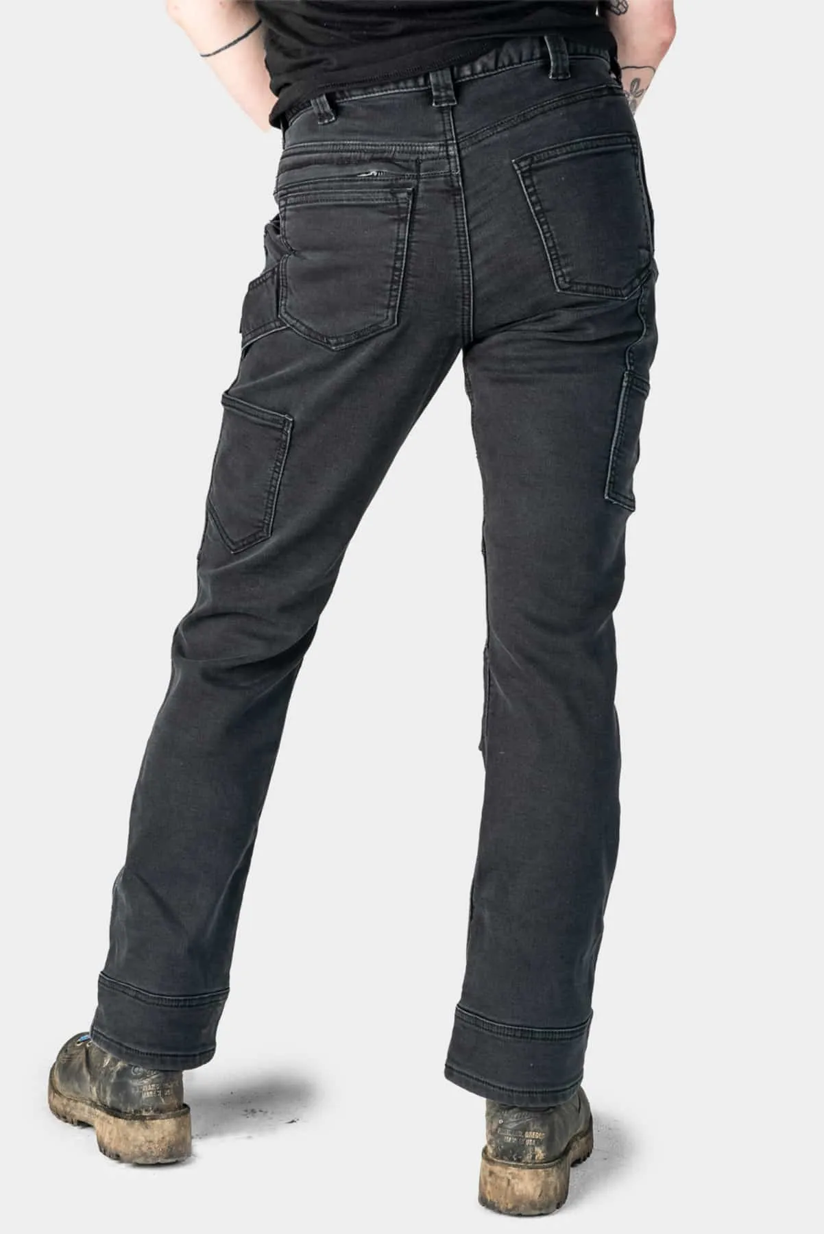 Britt Utility in Black Thermal Denim