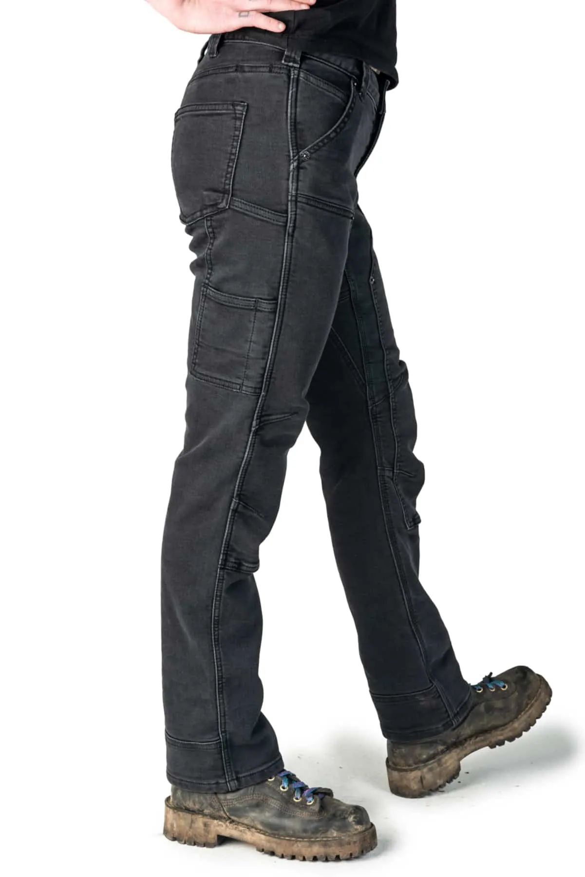 Britt Utility in Black Thermal Denim