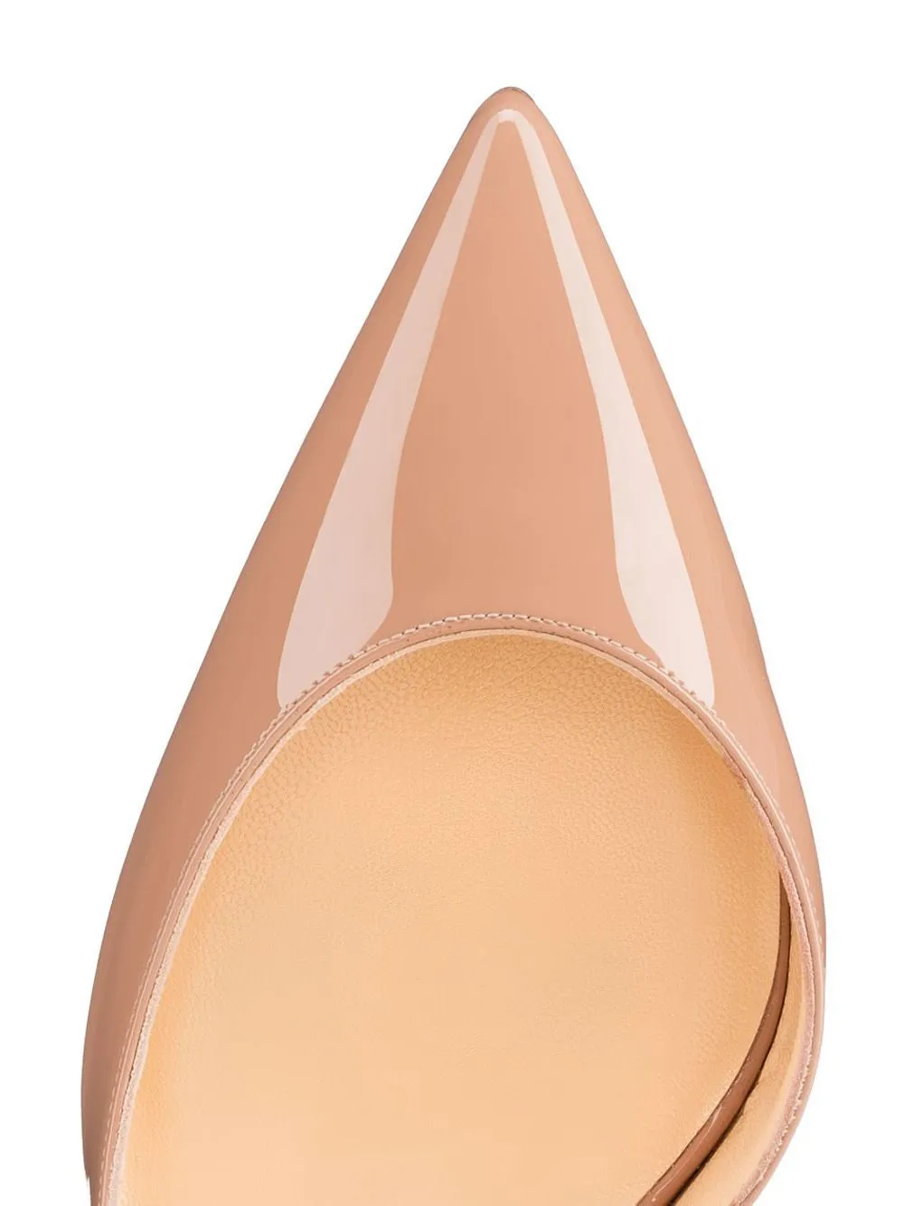 Christian Louboutin Nude Patent Leather Pumps with Red Sole