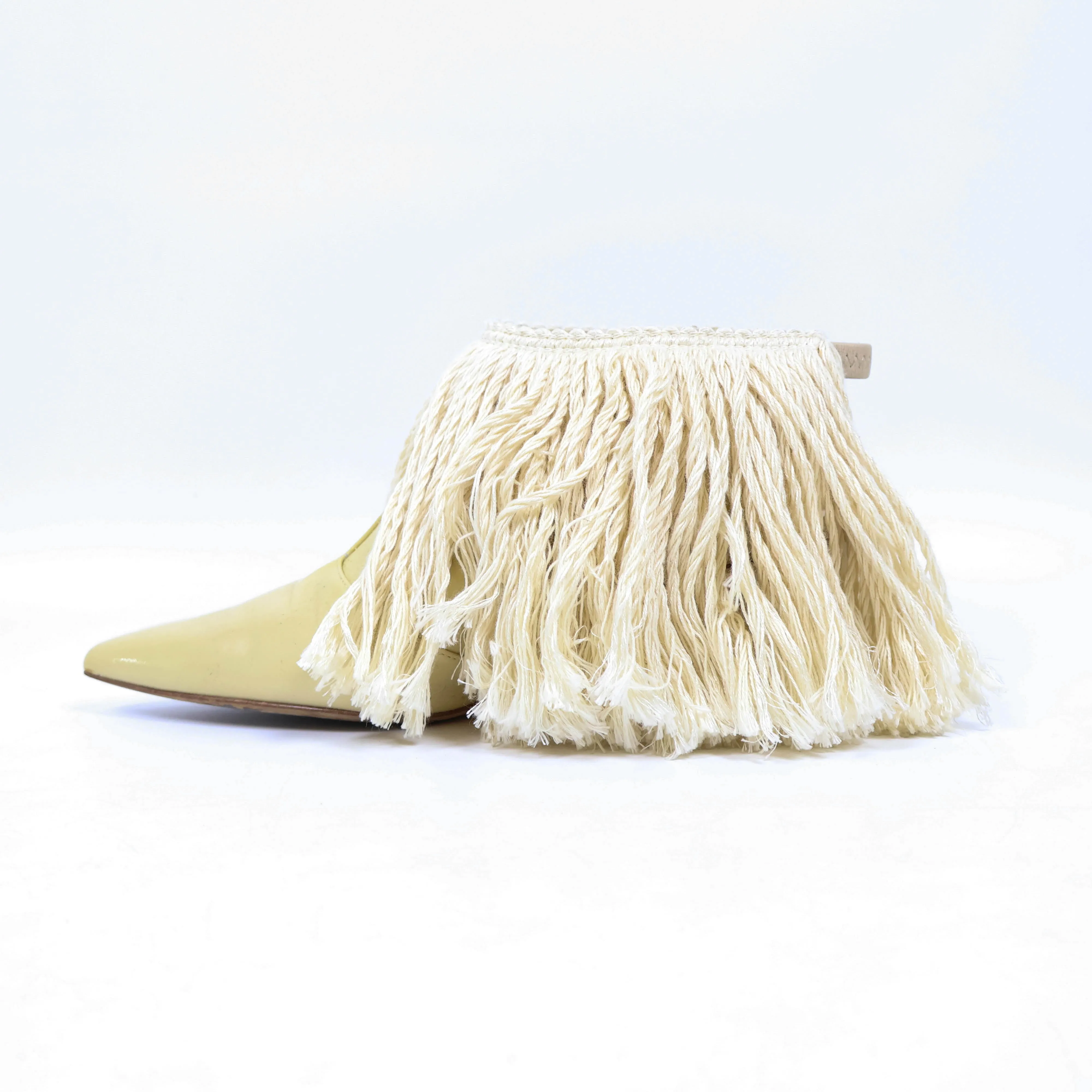 Christopher Kane Heels Patent Yellow Frings 37