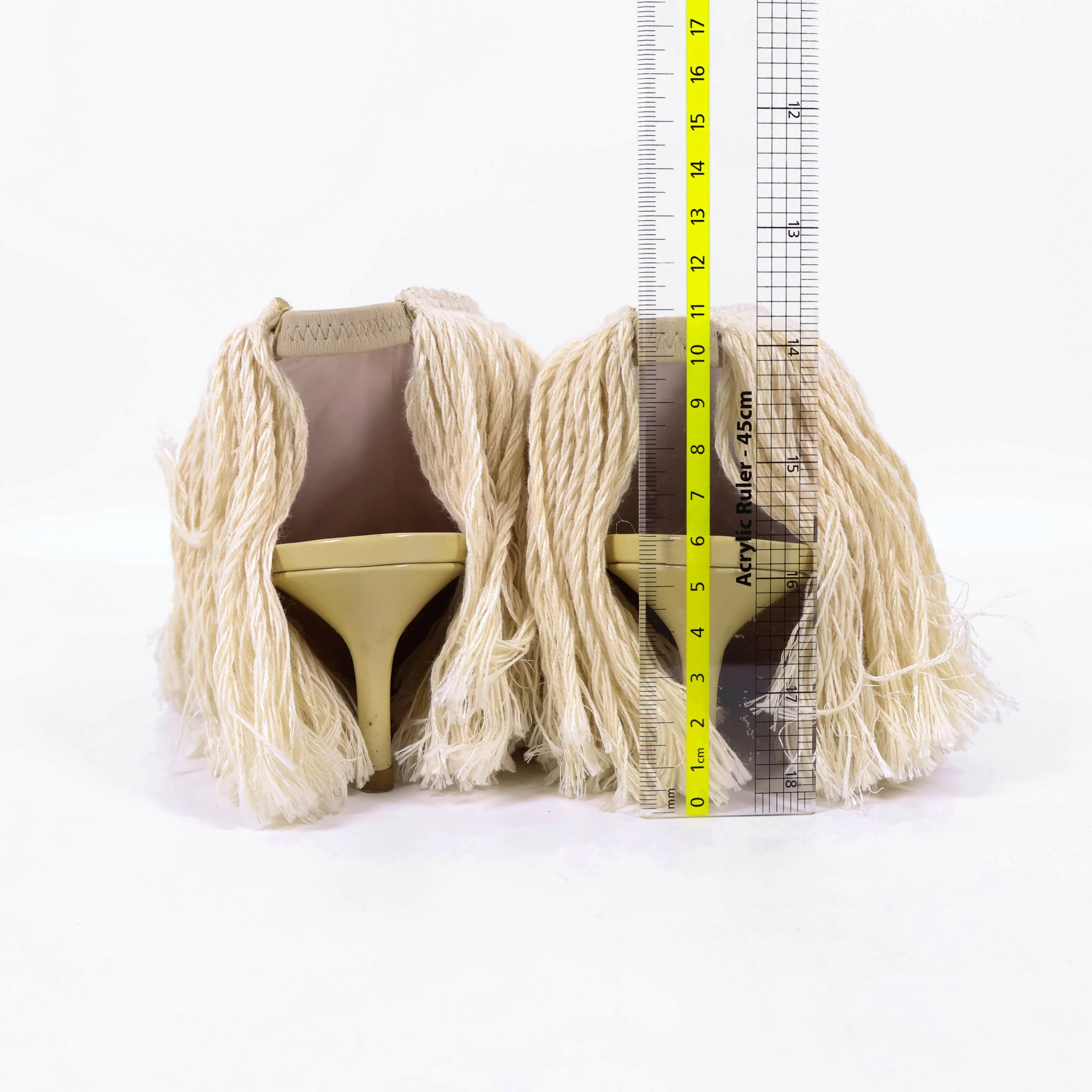 Christopher Kane Heels Patent Yellow Frings 37