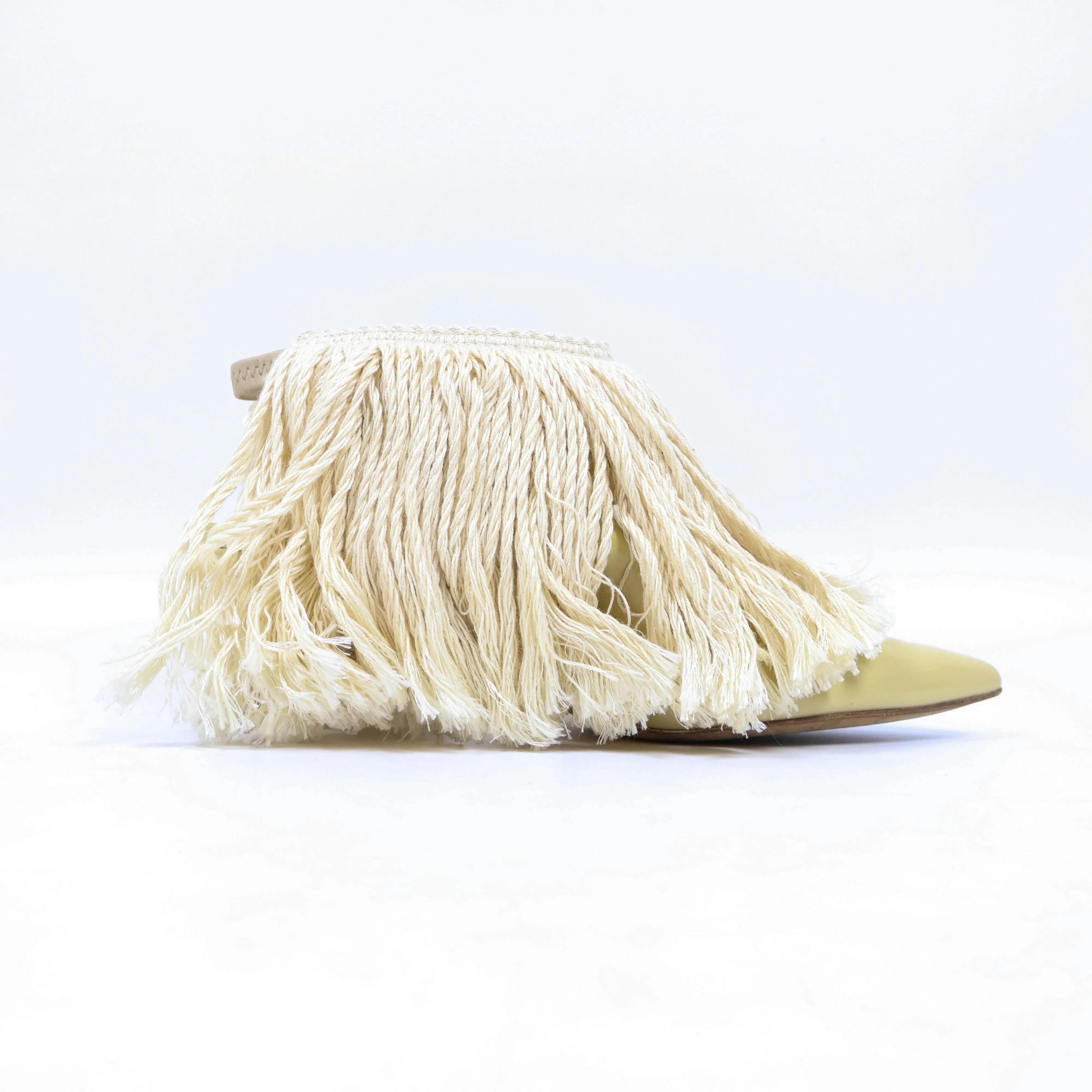 Christopher Kane Heels Patent Yellow Frings 37