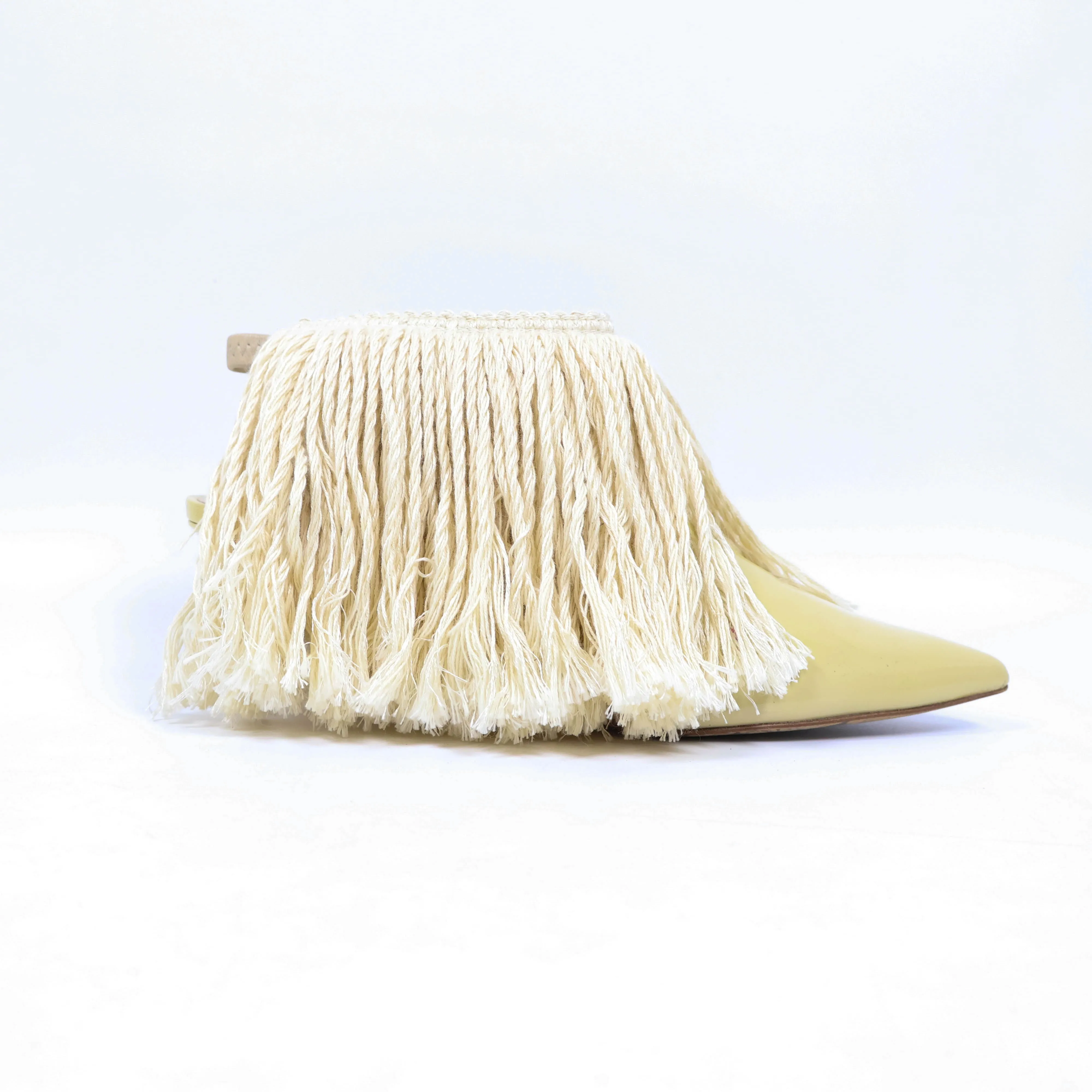 Christopher Kane Heels Patent Yellow Frings 37
