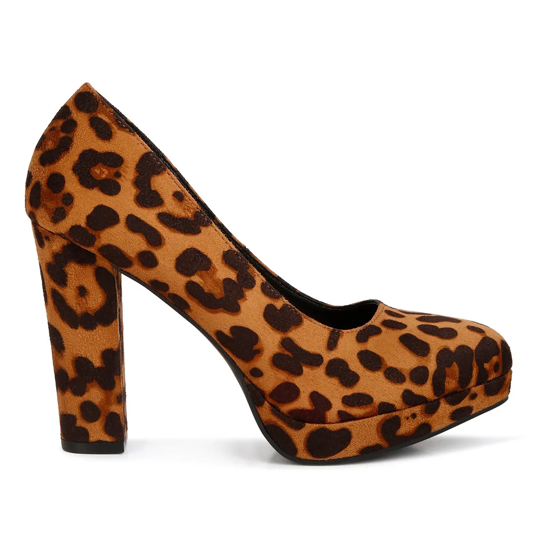 Delia Suede Block Heel Pumps
