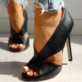 Fish Mouth High Heeled Pumps