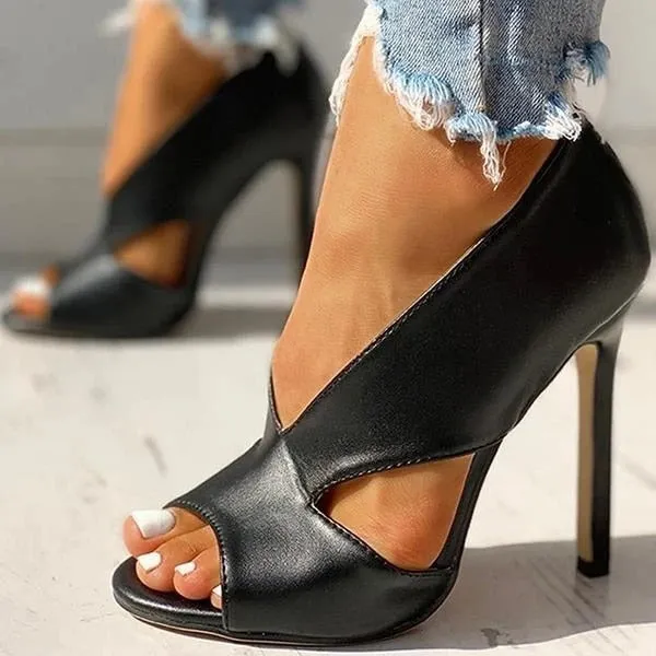 Fish Mouth High Heeled Pumps