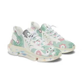 Floral Print Women's Mesh Sneakers - Trendy and Comfortable Athletic Footwear