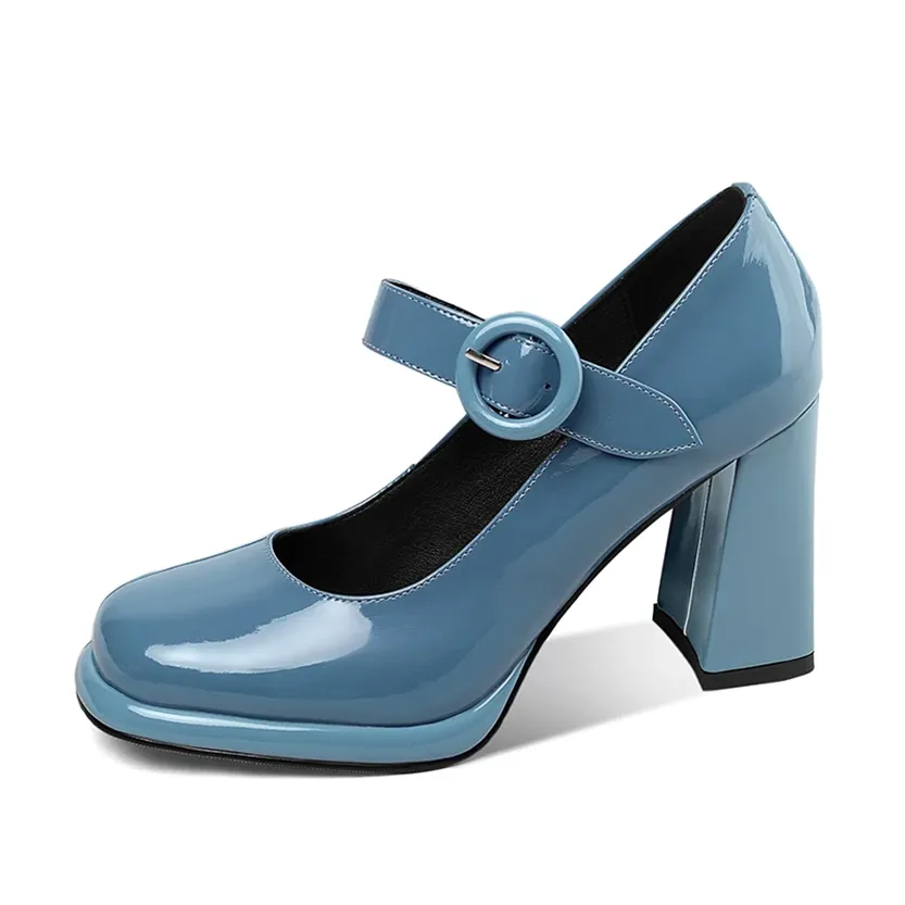 Funki Buys | Shoes | Women's Leather High Mary Jane Pumps