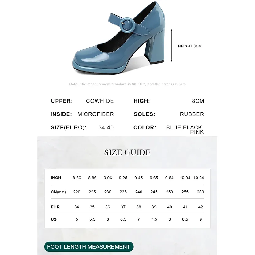 Funki Buys | Shoes | Women's Leather High Mary Jane Pumps