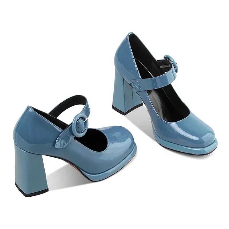 Funki Buys | Shoes | Women's Leather High Mary Jane Pumps