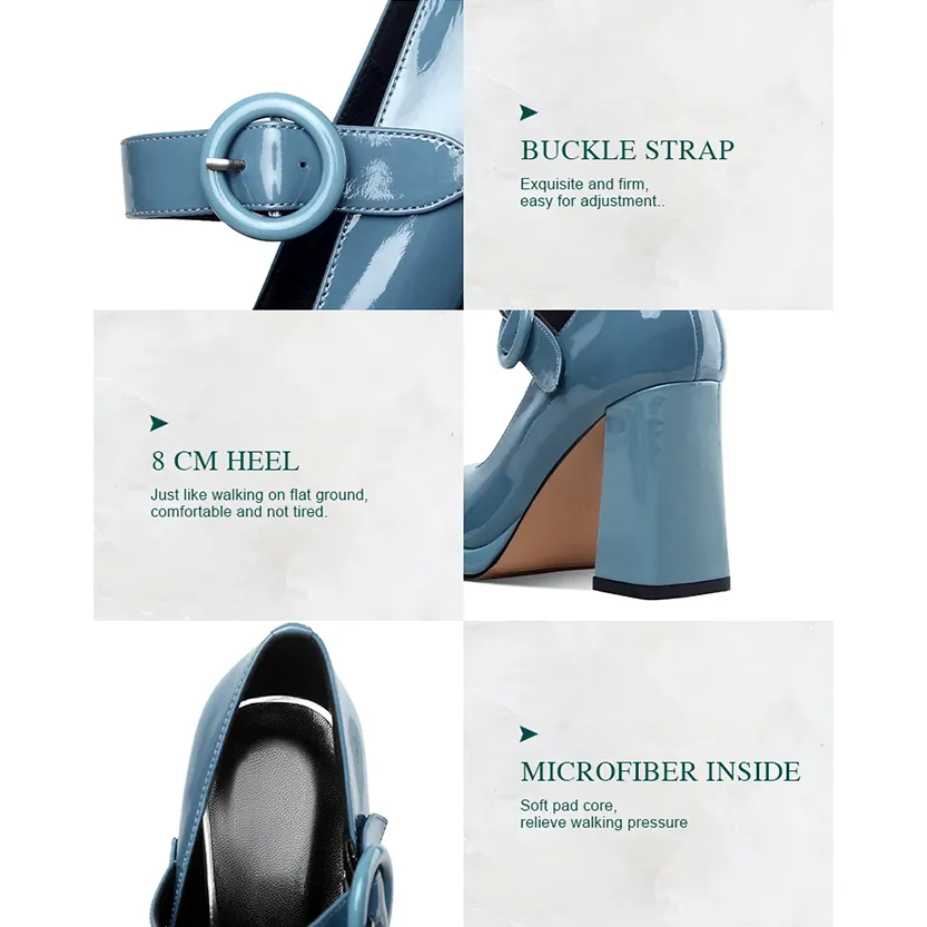 Funki Buys | Shoes | Women's Leather High Mary Jane Pumps