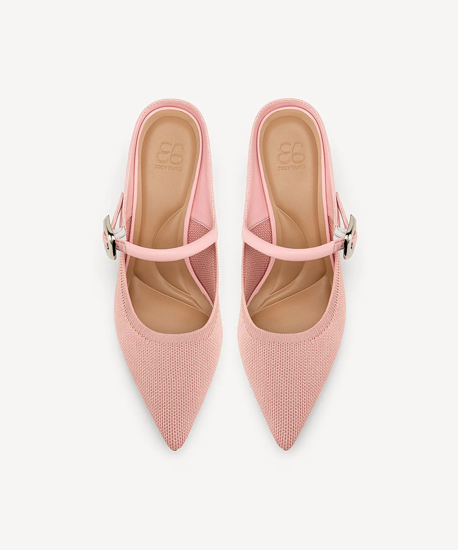 Gracelithe Pointed Toe Low Heeled Mules - Low Heeled