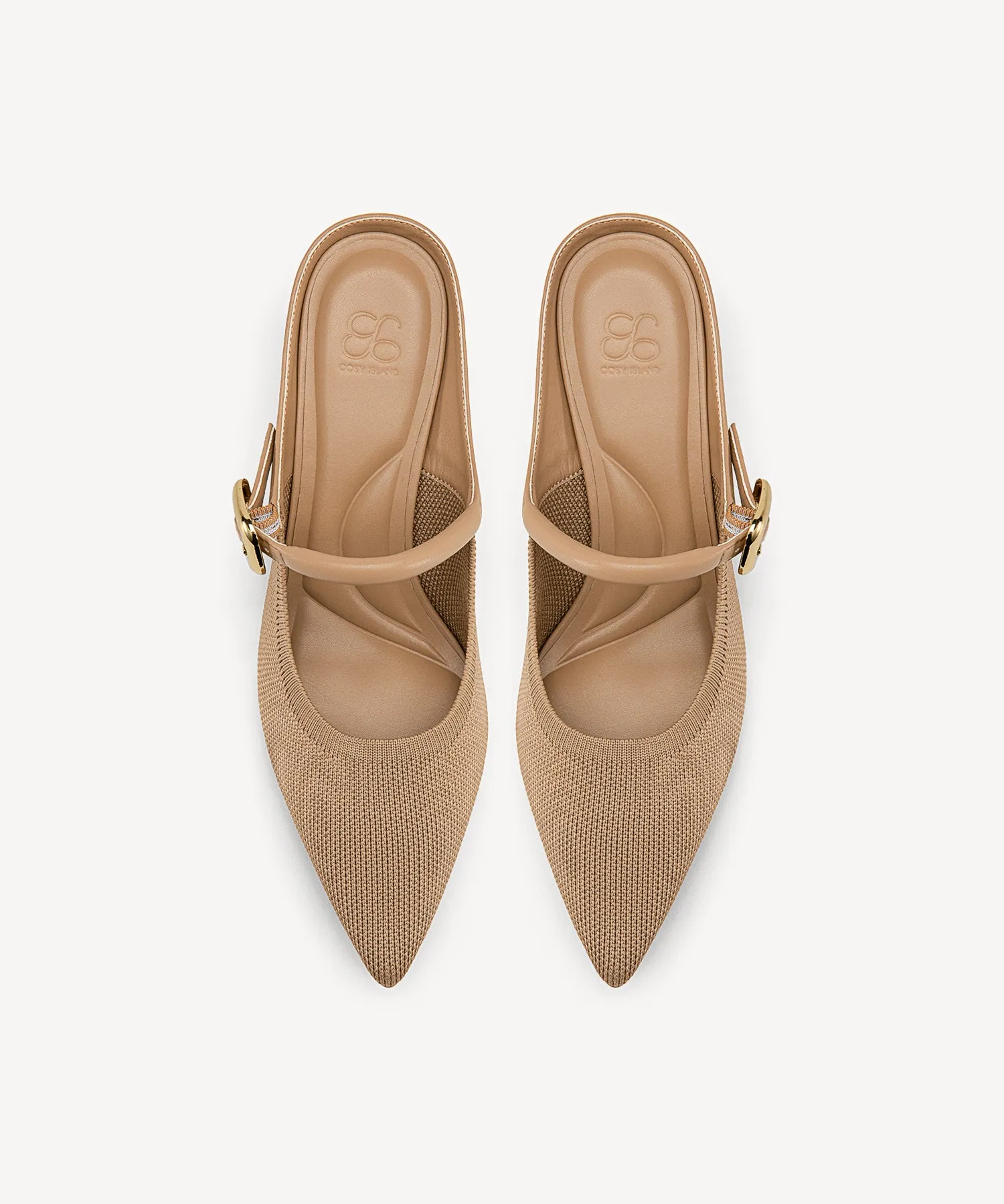Gracelithe Pointed Toe Low Heeled Mules - Low Heeled