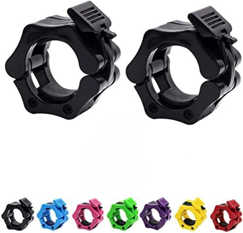 Gym fitness accessories magnetic open face barbell collar clip clamps(Bulk 3 Sets)