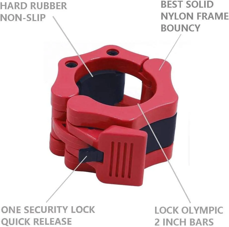 Gym fitness accessories magnetic open face barbell collar clip clamps(Bulk 3 Sets)
