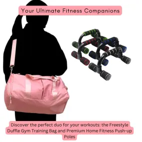 Gym waterproof training bag & Home Fitness Push-up Pole Workout Handle Pack(10 Pack)