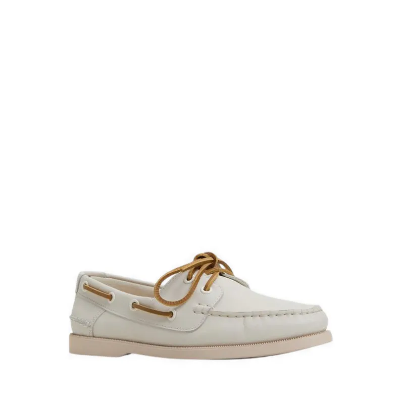 HARBORCHIC BOAT SHOE - WHITE/BONE