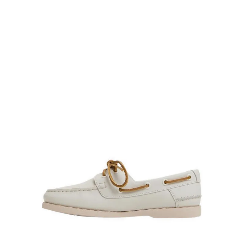 HARBORCHIC BOAT SHOE - WHITE/BONE