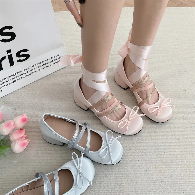 Hnzxzm New Chunky Heels Lolita Pumps Shoes Women Mary Janes Shoes Spring Summer Autumn Fashion Comfy Women Dancing Shoes Pumps