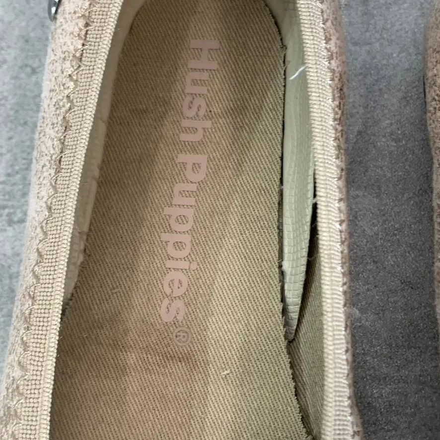 HUSH PUPPIES Girl's Rose Gold Josie Round-Toe Slip-On Ballet Flats SZ 12.5