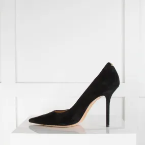 Jimmy Choo Black Suede Pointy Heels
