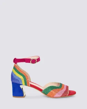 JLISH BLOCK HEELS BRIGHT MULTI