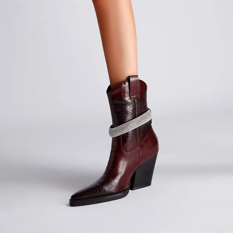 KAMES Diamante Ankle Boots