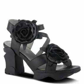 L'Artiste Shelly Flower Platform Leather Shoe