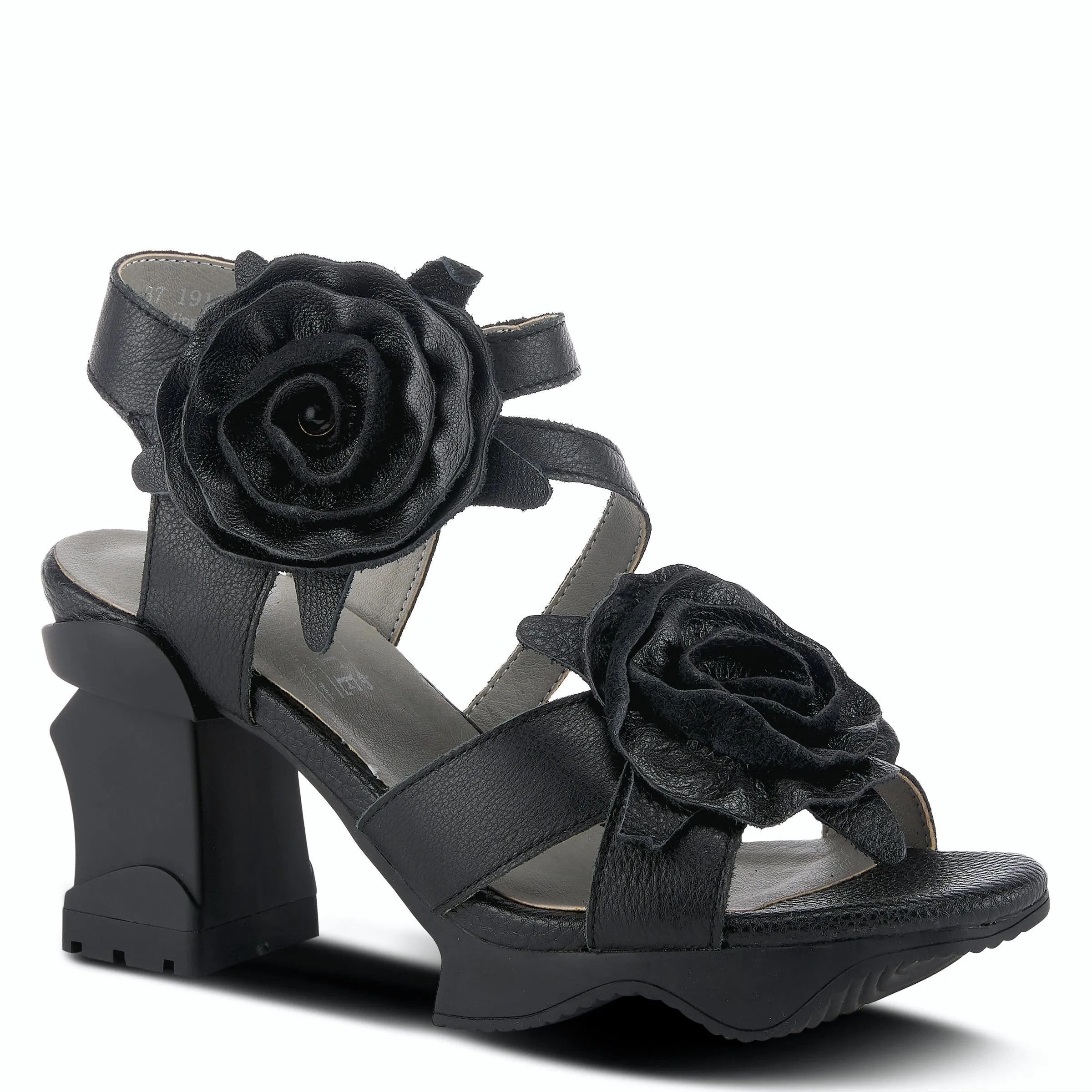 L'Artiste Shelly Flower Platform Leather Shoe