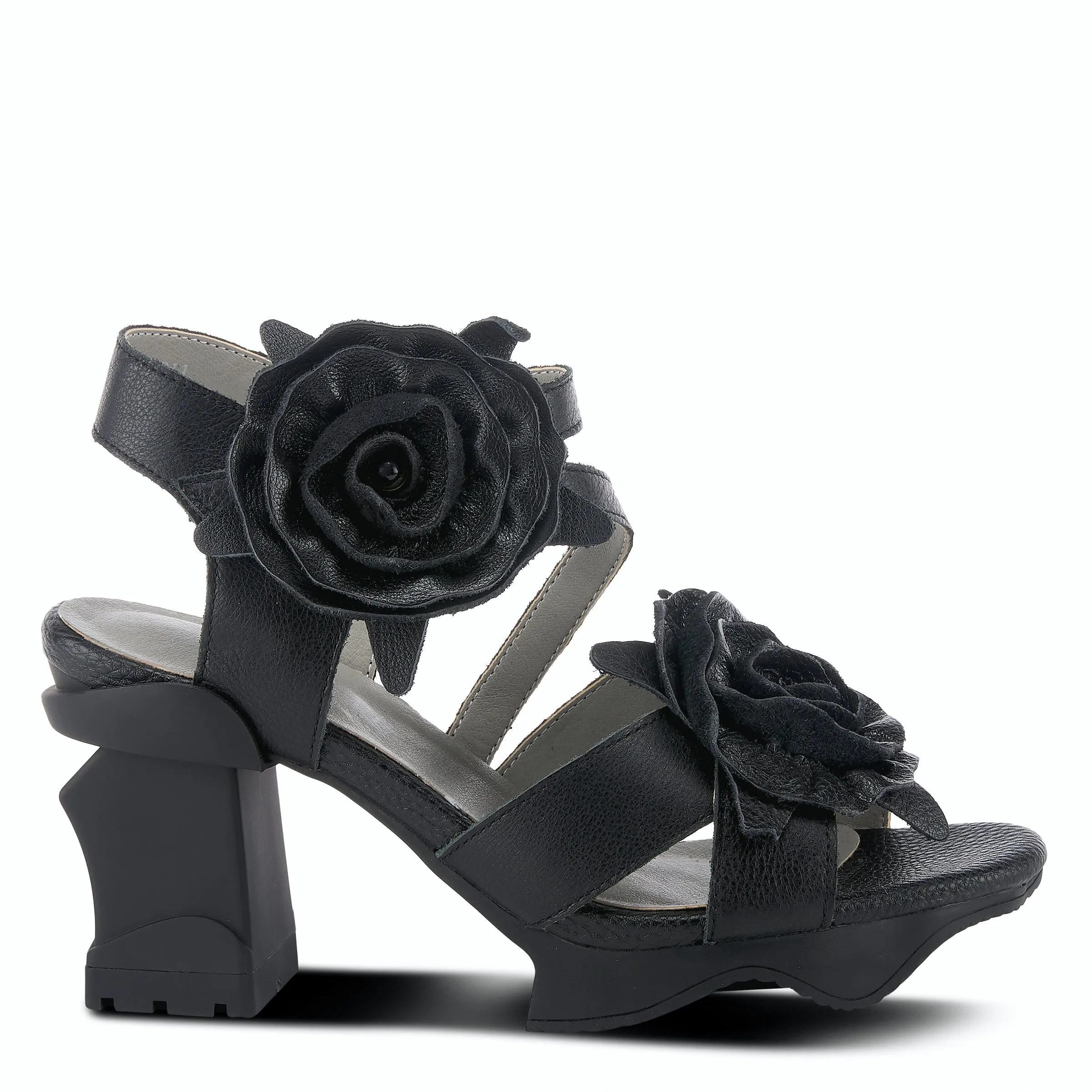 L'Artiste Shelly Flower Platform Leather Shoe
