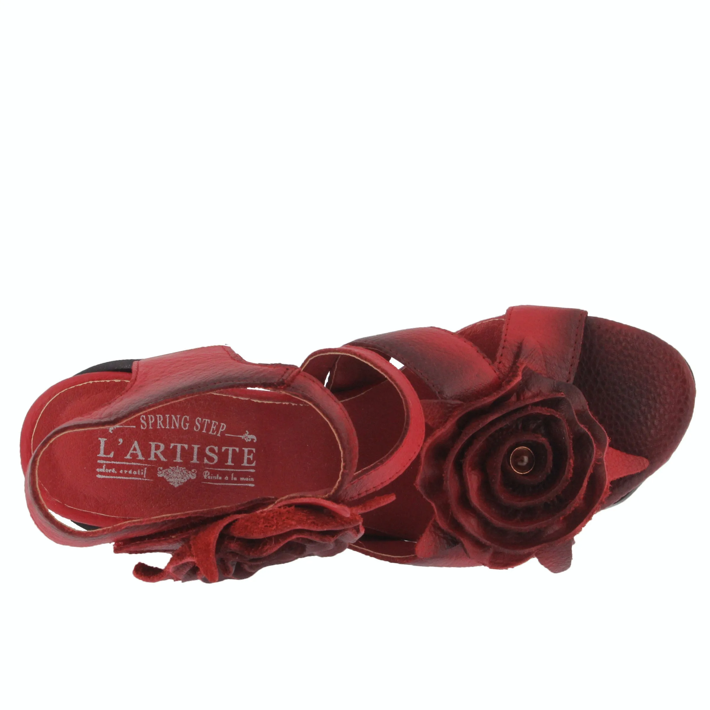 L'Artiste Shelly Flower Platform Leather Shoe