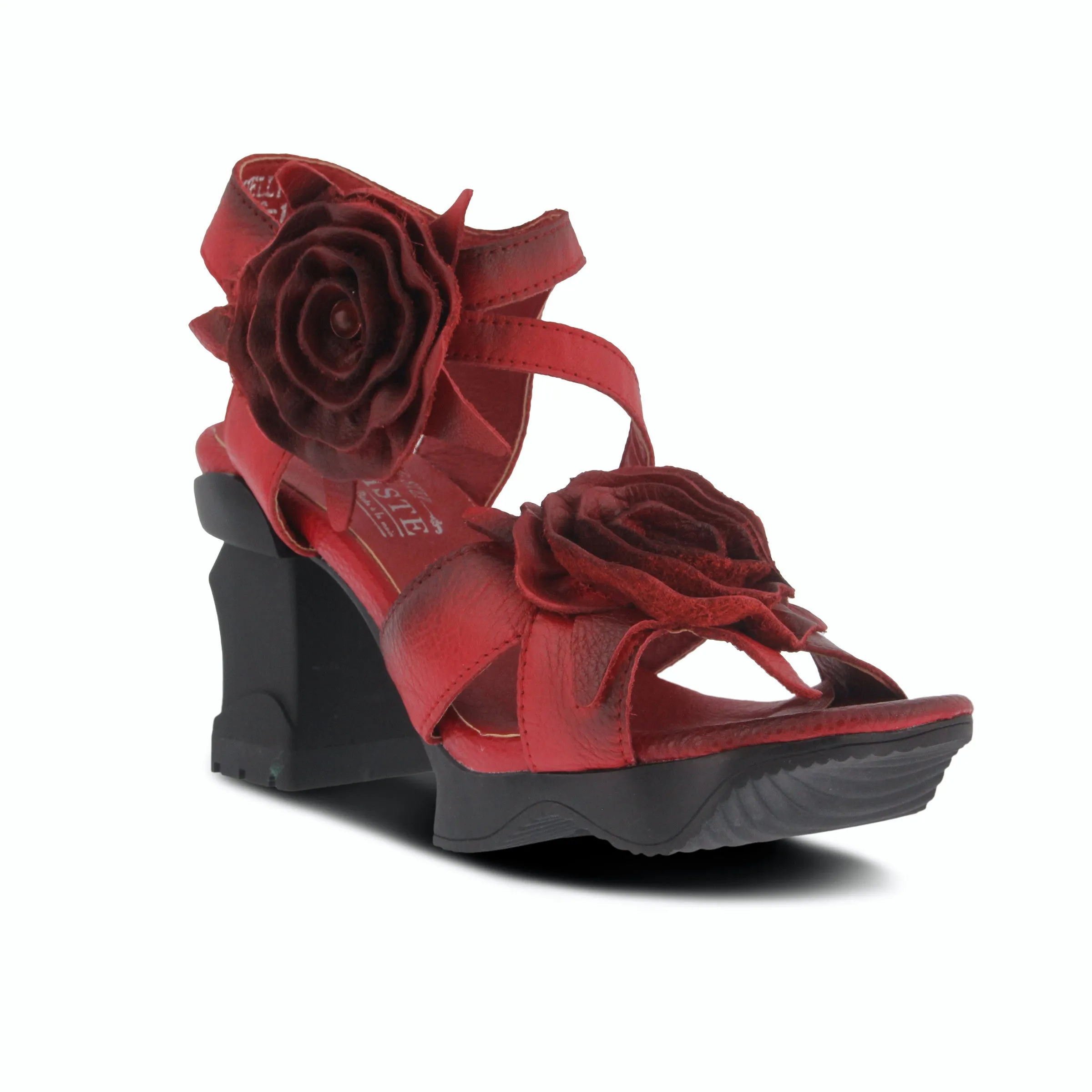 L'Artiste Shelly Flower Platform Leather Shoe