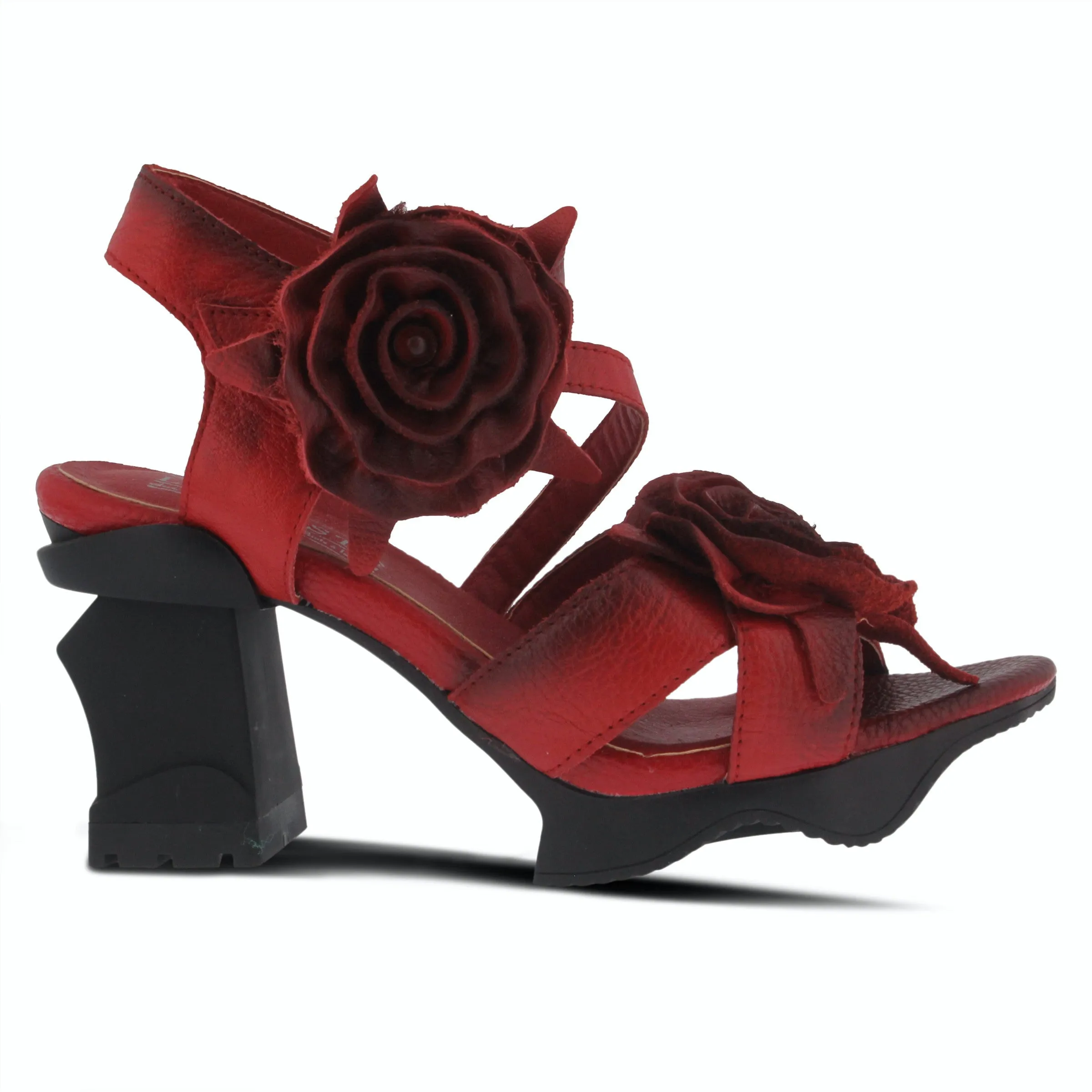 L'Artiste Shelly Flower Platform Leather Shoe