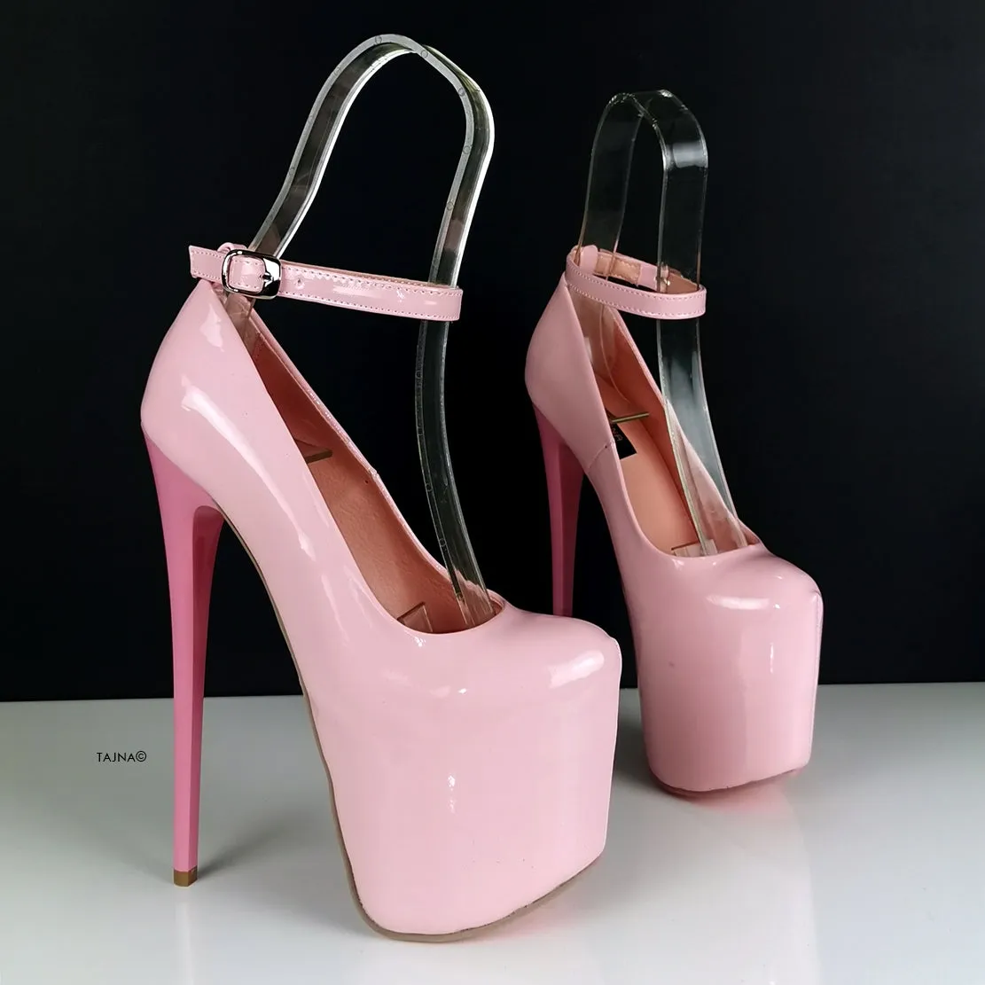 Light Pink Ankle Strap High Heels