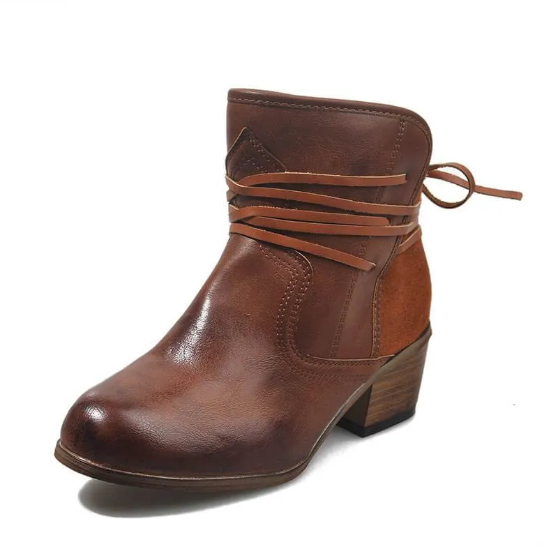 Low Heel Straps Ankle Round Toe Pumps