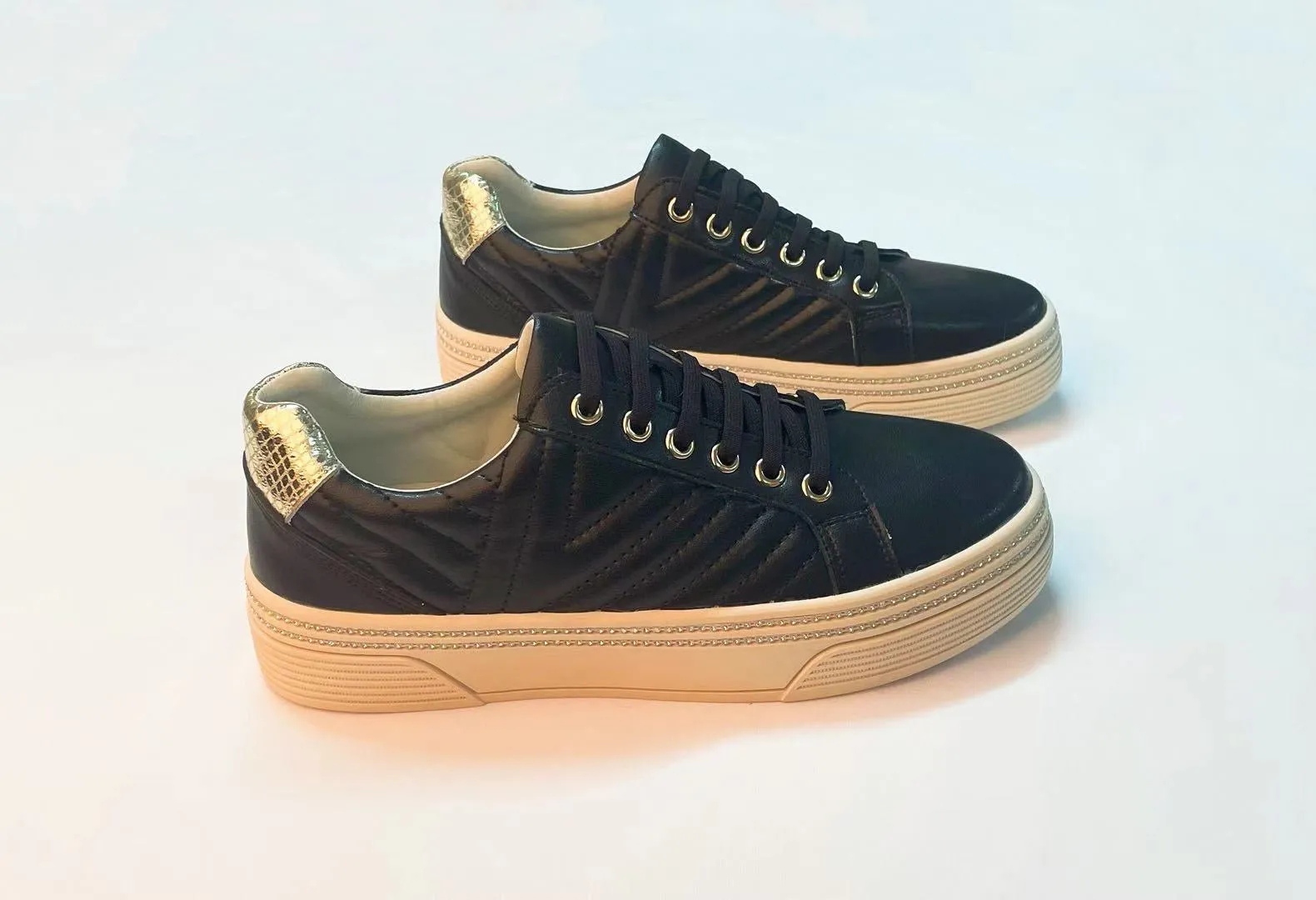 LULU leather lace up sneakers