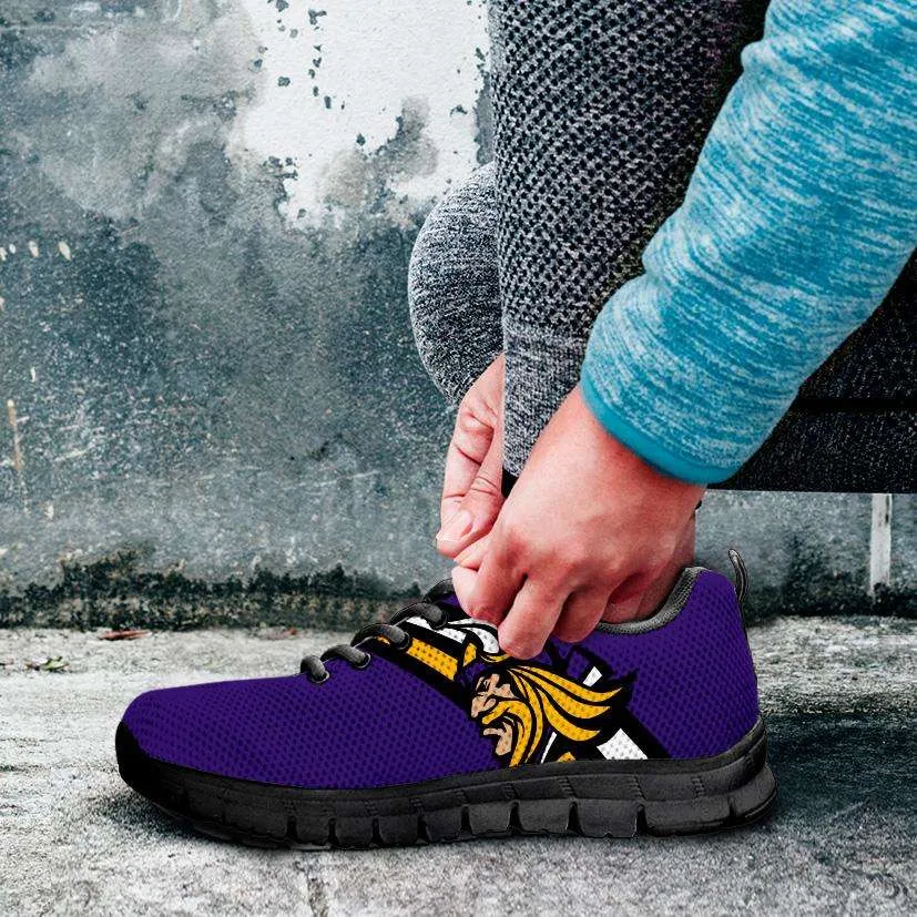 Minnesota Fan Art Black Running Shoes