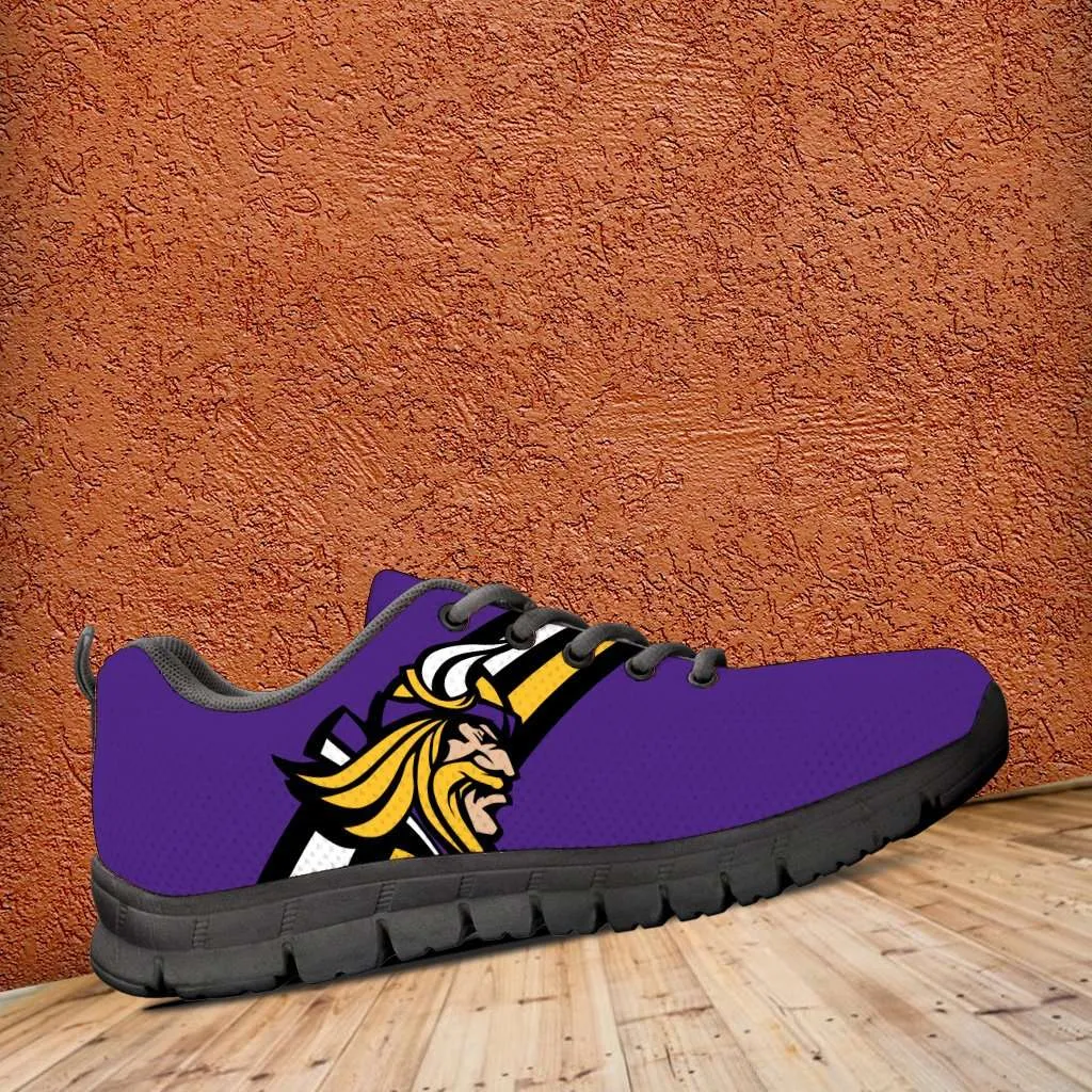 Minnesota Fan Art Black Running Shoes
