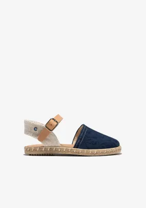 Navy Embroidery Espadrilles
