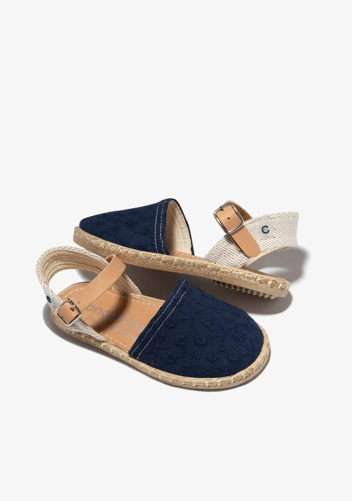 Navy Embroidery Espadrilles