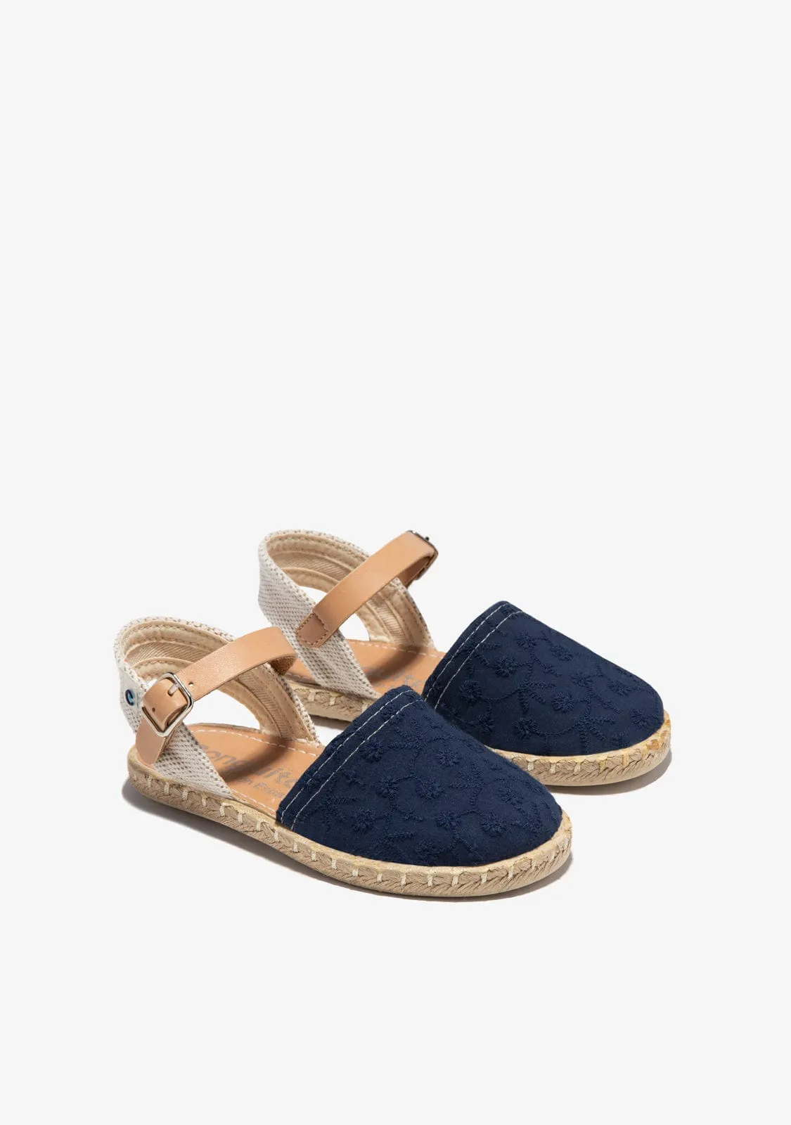 Navy Embroidery Espadrilles